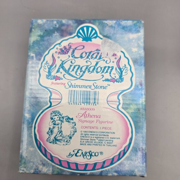 1993 Enesco Coral Kingdom Mermaid "Athena" in Original Box - Picture 8 of 10
